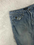 Embroidered Y2K Flared Denim Jeans (Grösse-S)