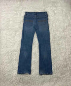 Embroidered Y2K Flared Denim Jeans (Grösse-XS)
