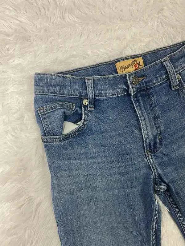 Embroidered Y2K Flared Denim Jeans (Grösse-XS)