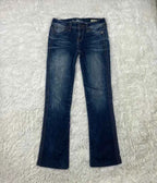 Embroidered Y2K Flared Denim Jeans (Grösse-S)