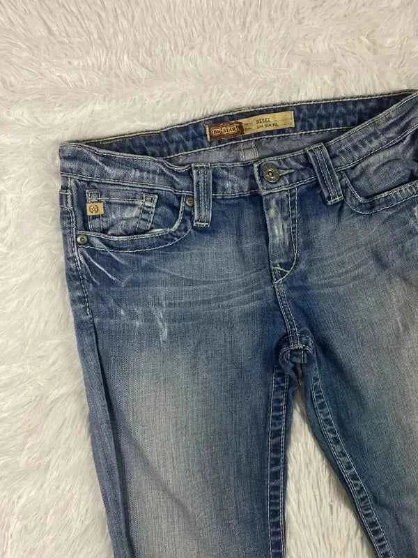 Embroidered Y2K Flared Denim Jeans (Grösse-S)
