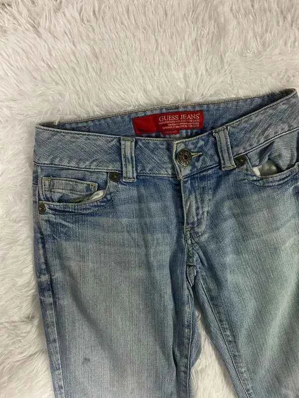 Embroidered Y2K Flared Denim Jeans (Grösse-XS)