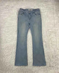 Embroidered Y2K Flared Denim Jeans (Grösse-XS)