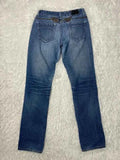 Embroidered Y2K Flared Denim Jeans (Grösse-M)