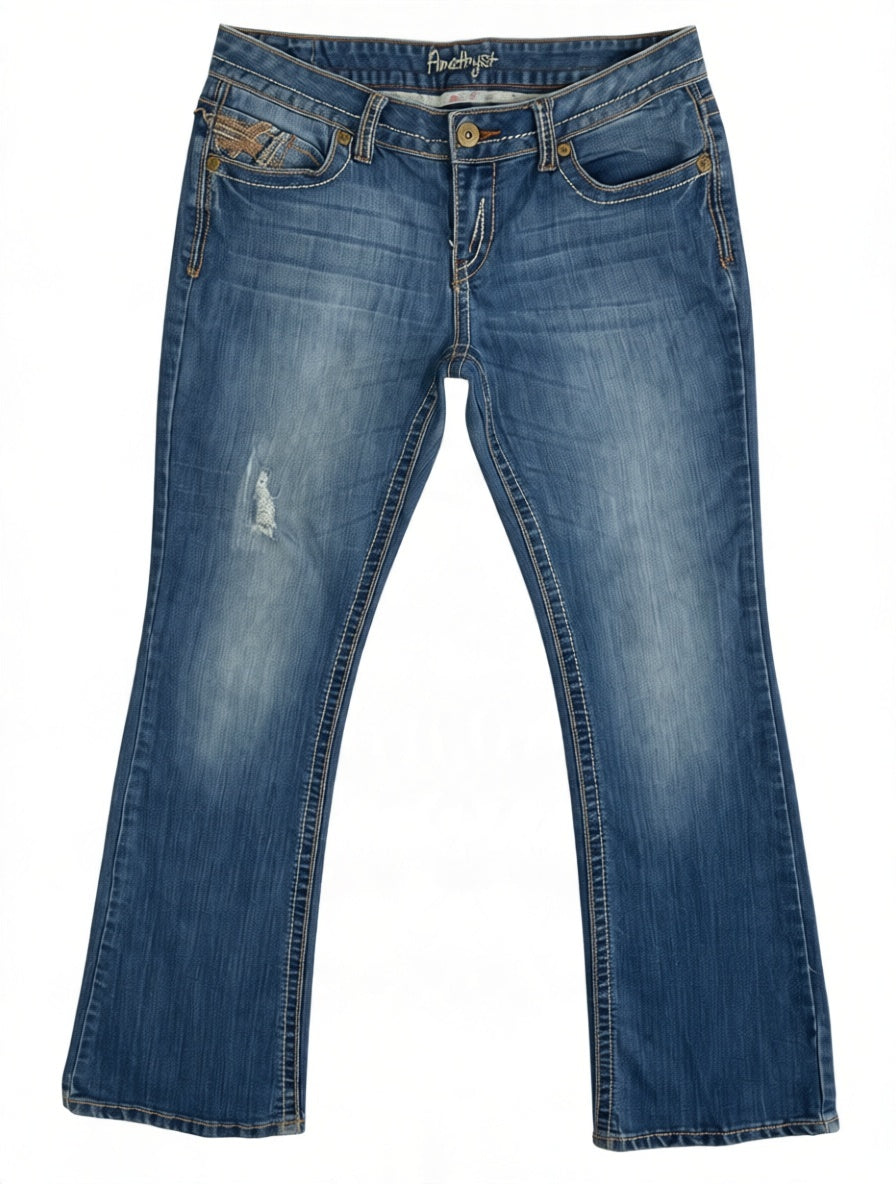 Amethyst Vintage low waist flared jeans (Größe L)