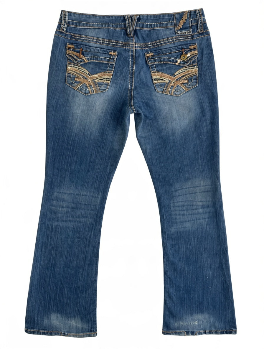 Amethyst Vintage low waist flared jeans (Größe L)