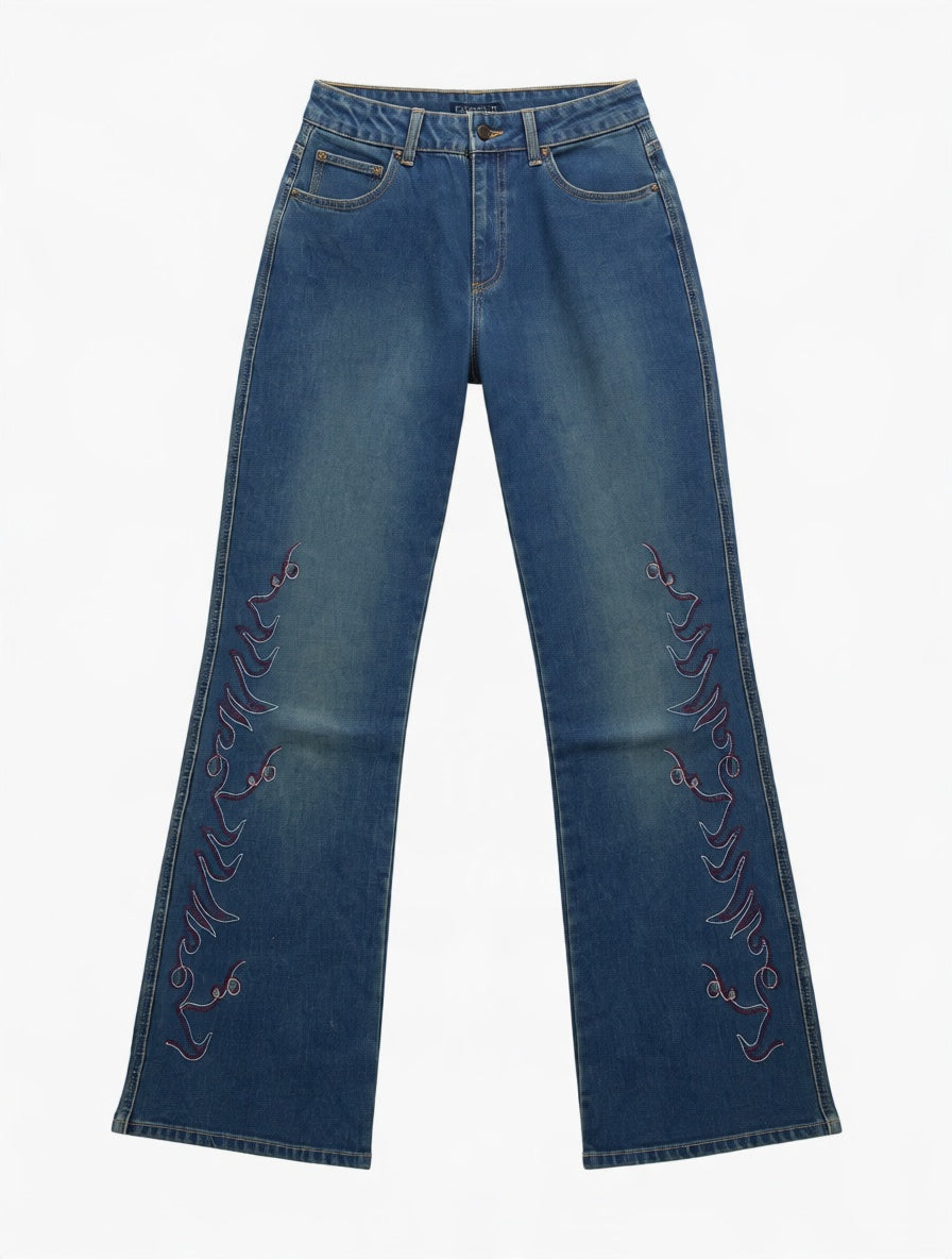 Vintage low waist flared jeans (Größe XXS)