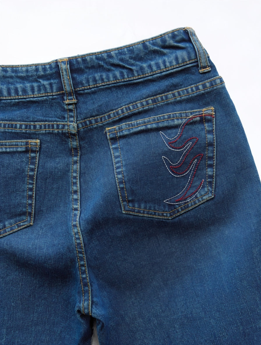 Vintage low waist flared jeans (Größe XXS)
