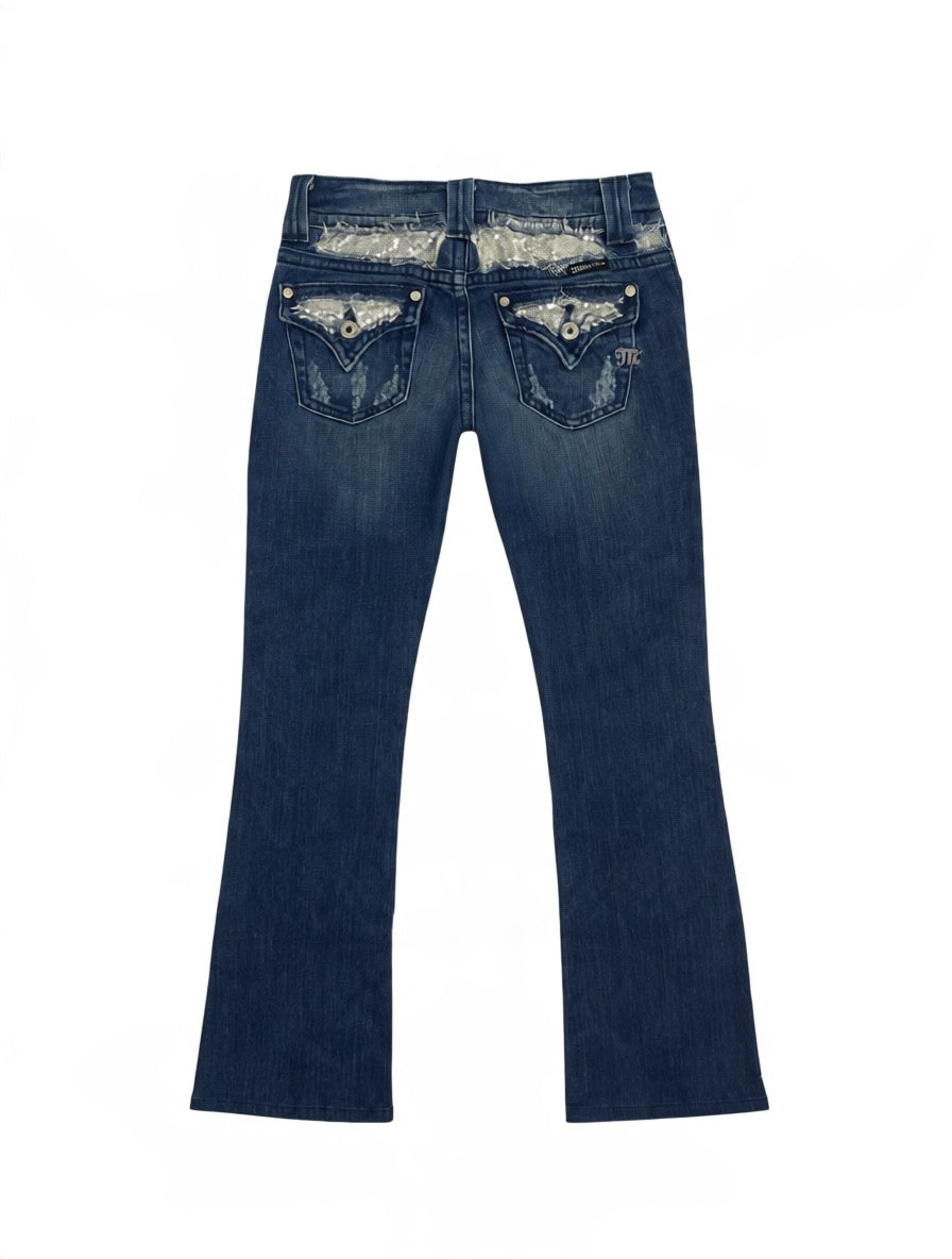 Miss Me Vintage low waist flared jeans (Größe XS)