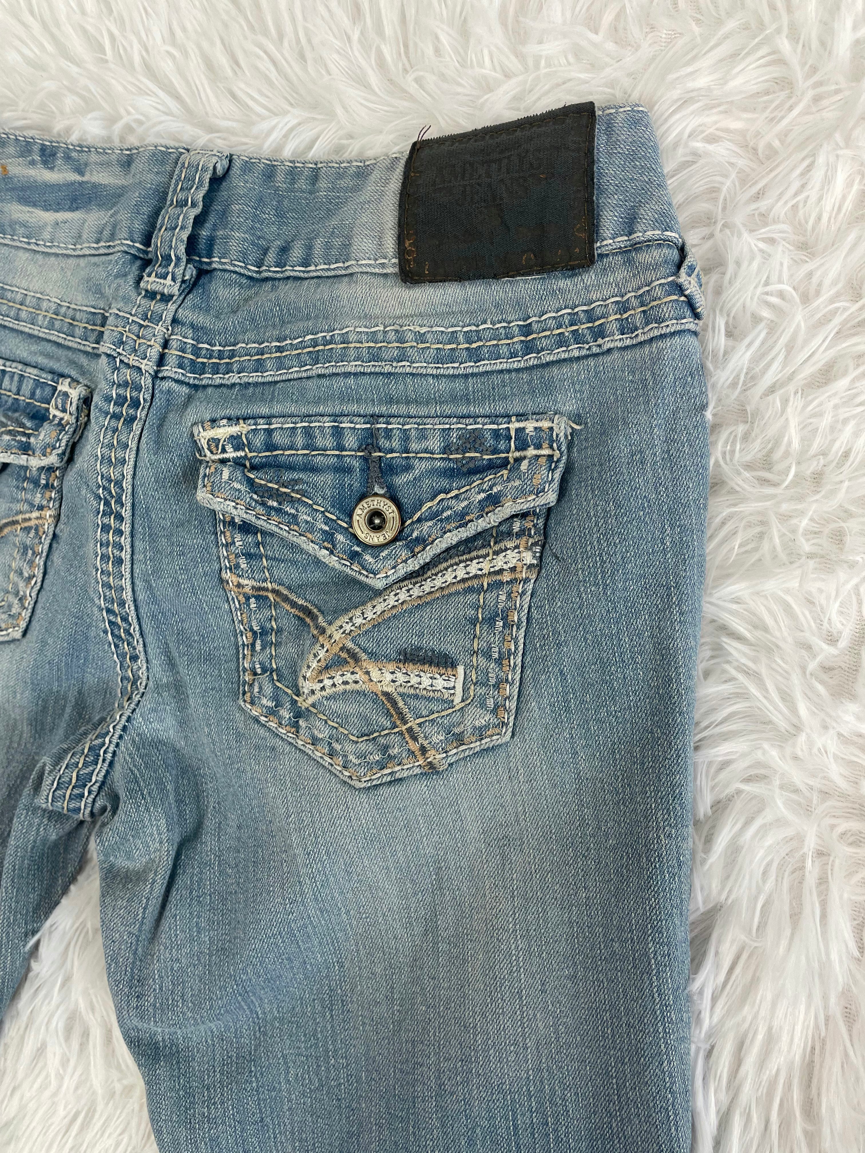 Amethyst Vintage low waist flared jeans (Größe XS)