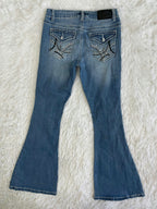 True Leech Vintage low waist flared jeans (Größe S)
