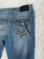 True Leech Vintage low waist flared jeans (Größe S)