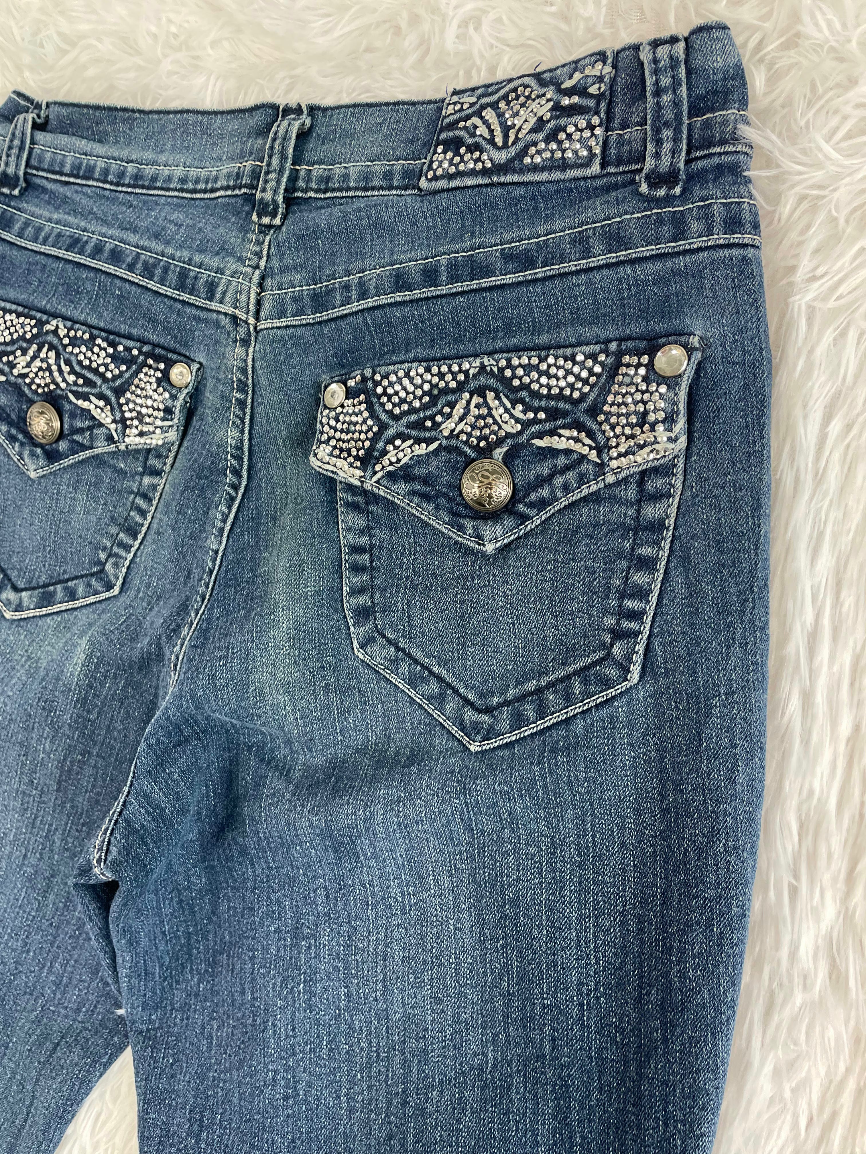 Vintage low waist flared jeans (Größe S)