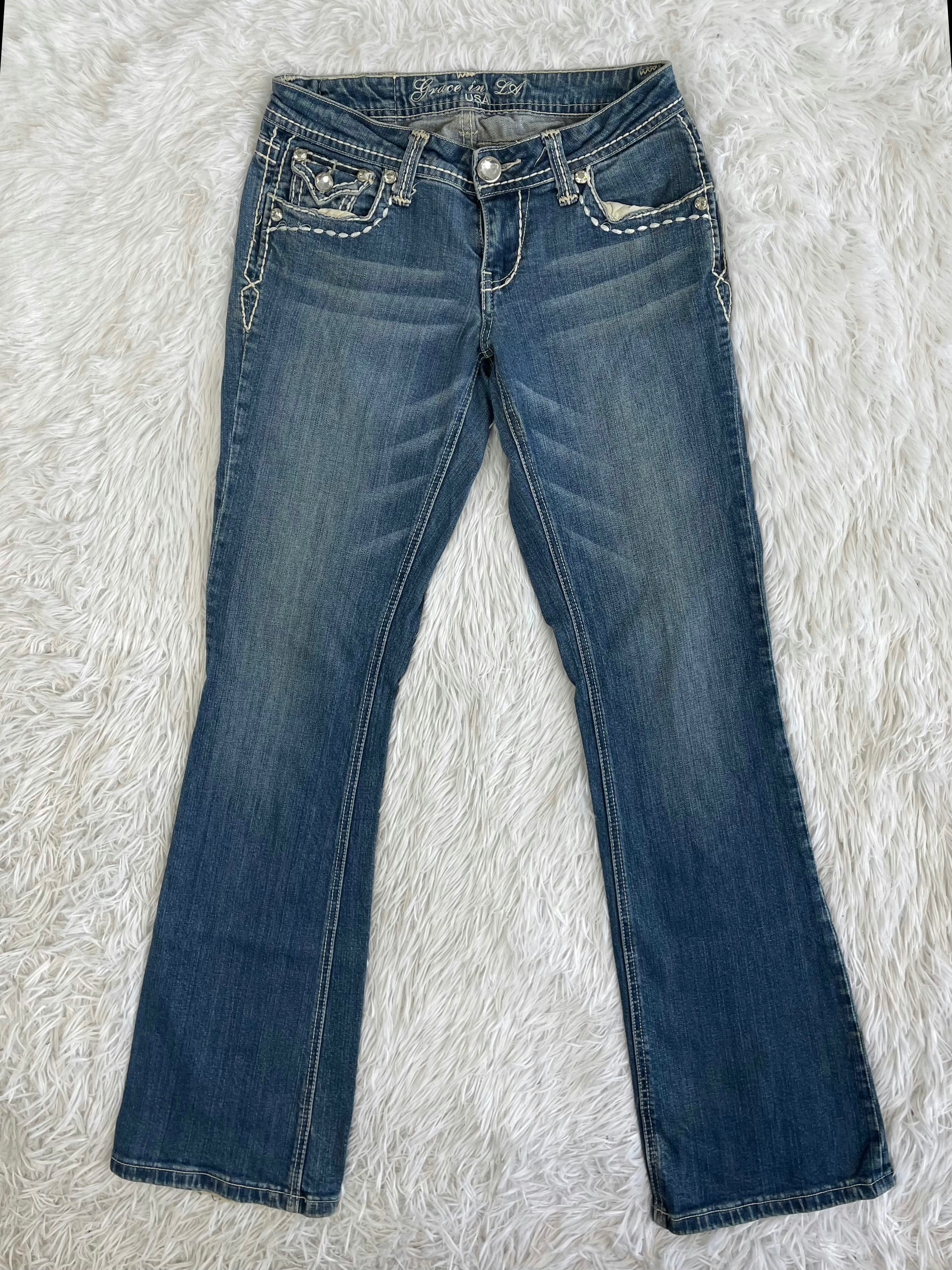 Grace in LA Vintage low waist flared jeans (Größe S)