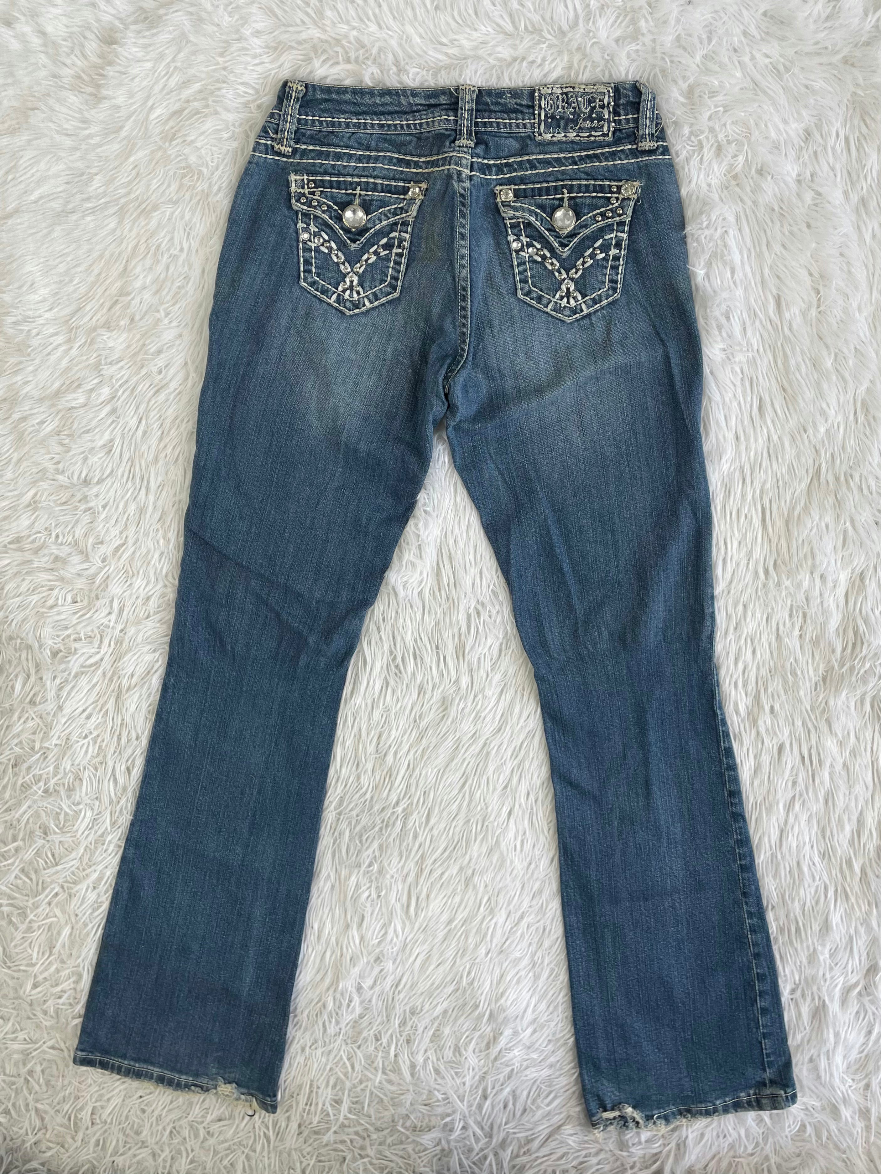 Grace in LA Vintage low waist flared jeans (Größe S)