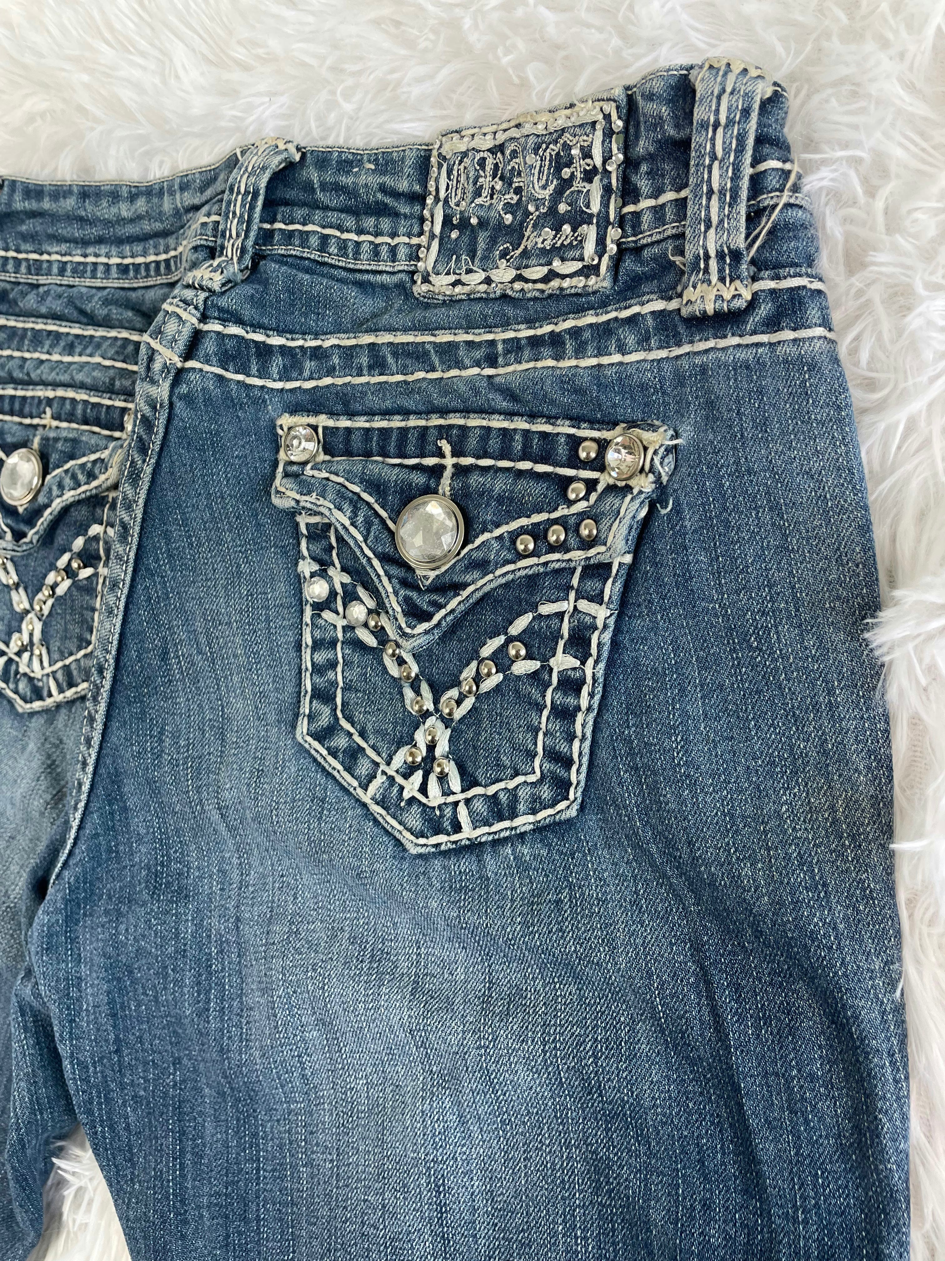 Grace in LA Vintage low waist flared jeans (Größe S)