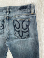 Deluxe Premium Denim Vintage low waist flared jeans (Größe XS)