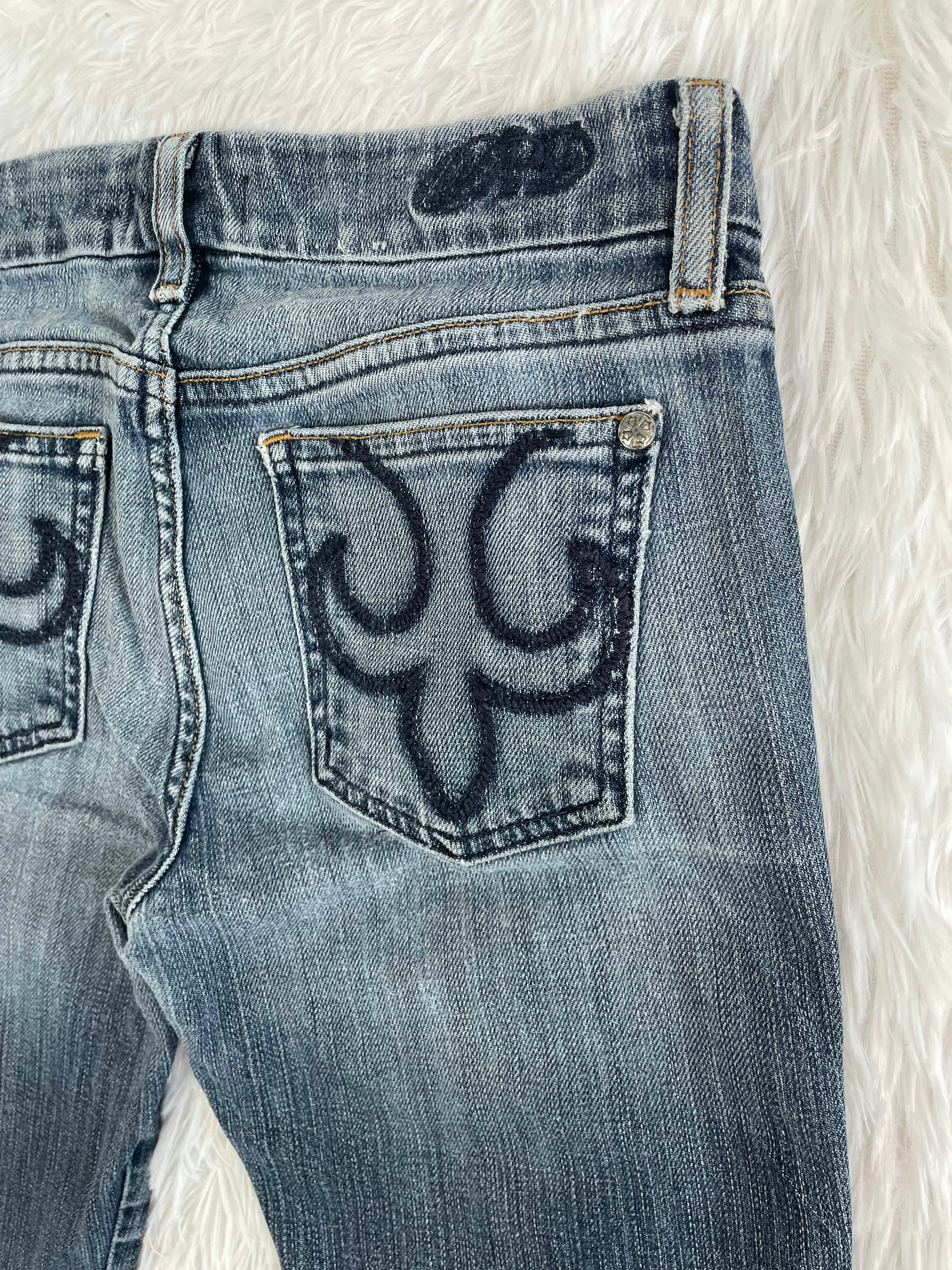 Deluxe Premium Denim Vintage low waist flared jeans (Größe XS)