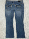 Vintage low waist flared jeans (Größe L)