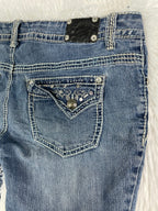 Vintage low waist flared jeans (Größe L)