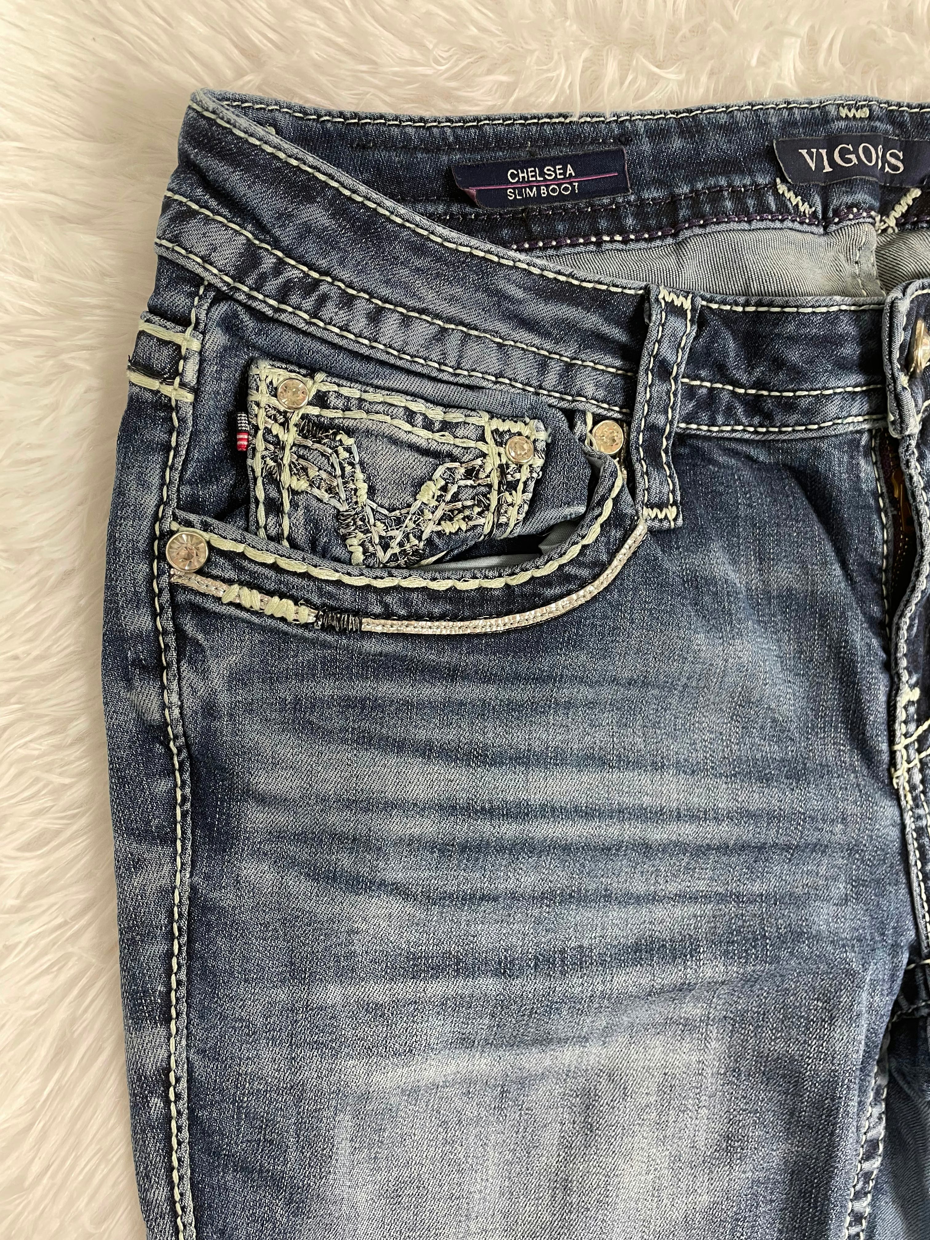 Vigoss Vintage low waist flared denim jeans (Größe S)