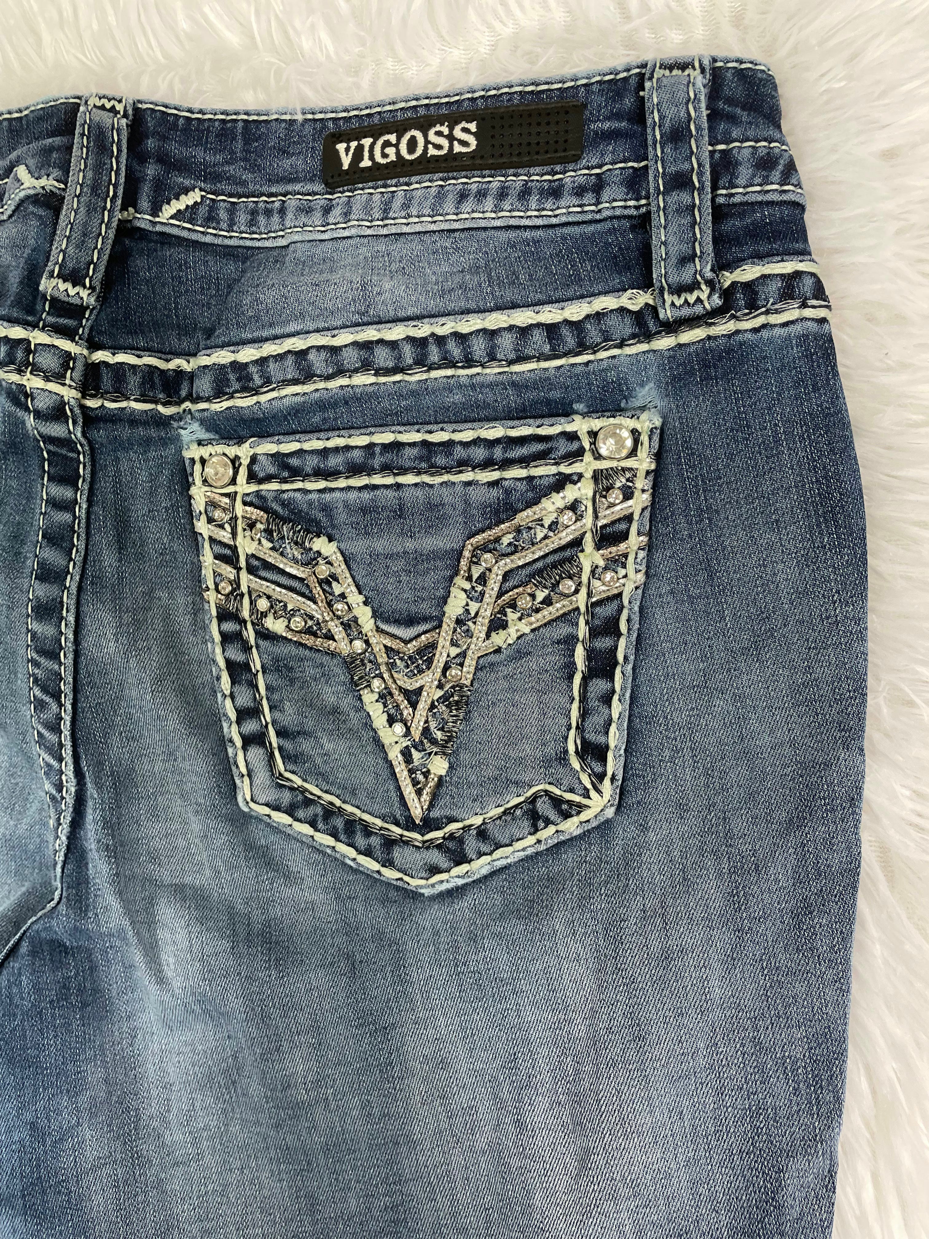 Vigoss Vintage low waist flared denim jeans (Größe S)