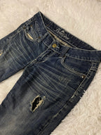 Embroidered Y2K Flared Denim Jeans (S) yv.vintage