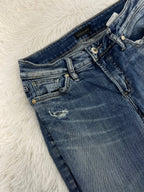 Embroidered Y2K Flared Denim Jeans (S) yv.vintage