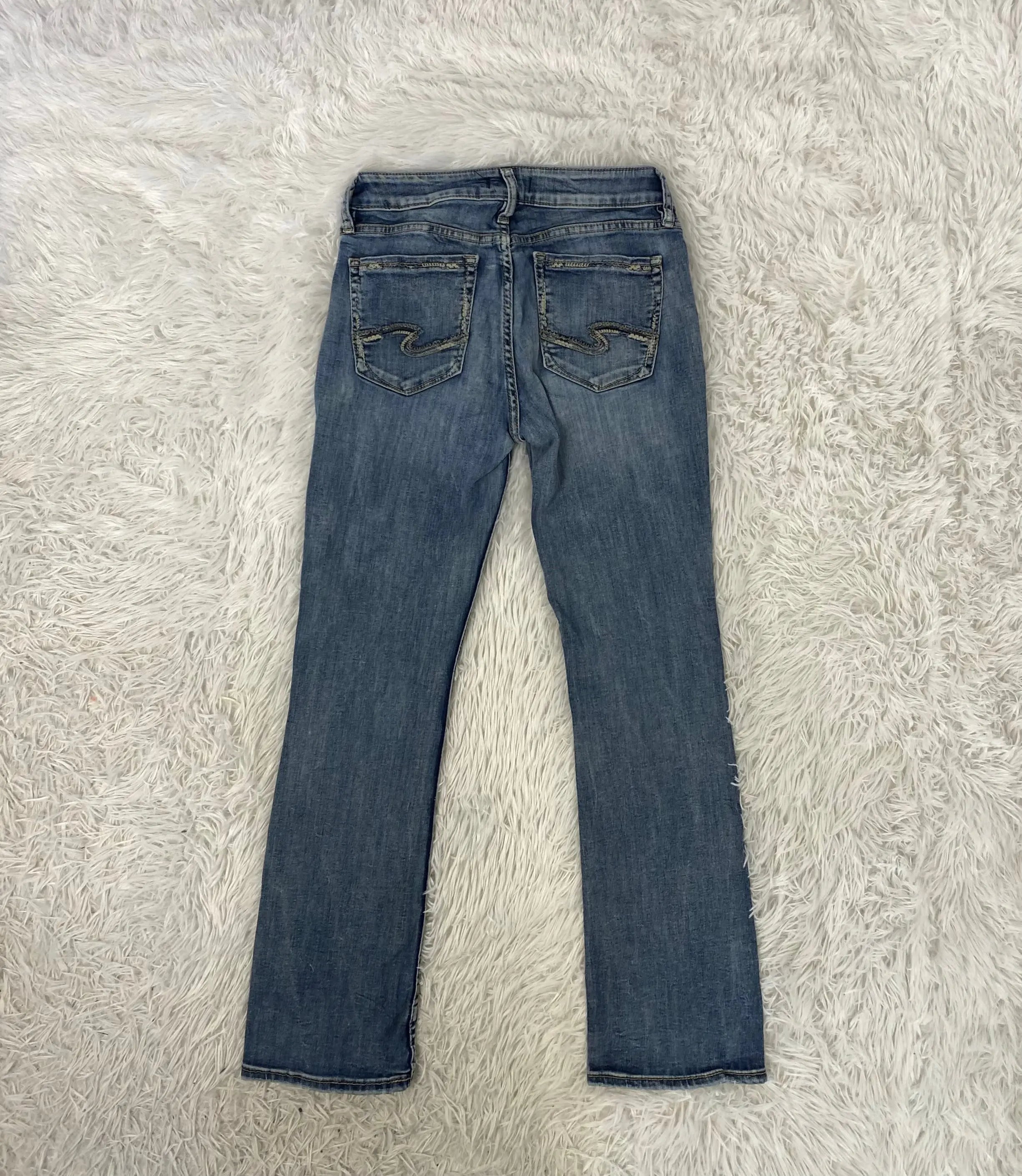 Embroidered Y2K Flared Denim Jeans (S) yv.vintage
