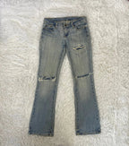 Embroidered Y2K Flared Denim Jeans (S) yv.vintage
