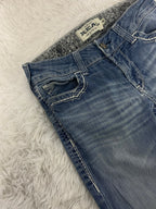 Embroidered Y2K Flared Denim Jeans (S) yv.vintage