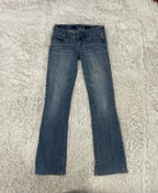 Embroidered Y2K Flared Denim Jeans (S) yv.vintage