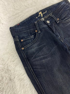 Embroidered Y2K Flared Denim Jeans (S) yv.vintage