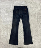 Embroidered Y2K Flared Denim Jeans (S) yv.vintage
