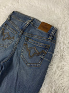 Embroidered Y2K Flared Denim Jeans (XS) yv.vintage