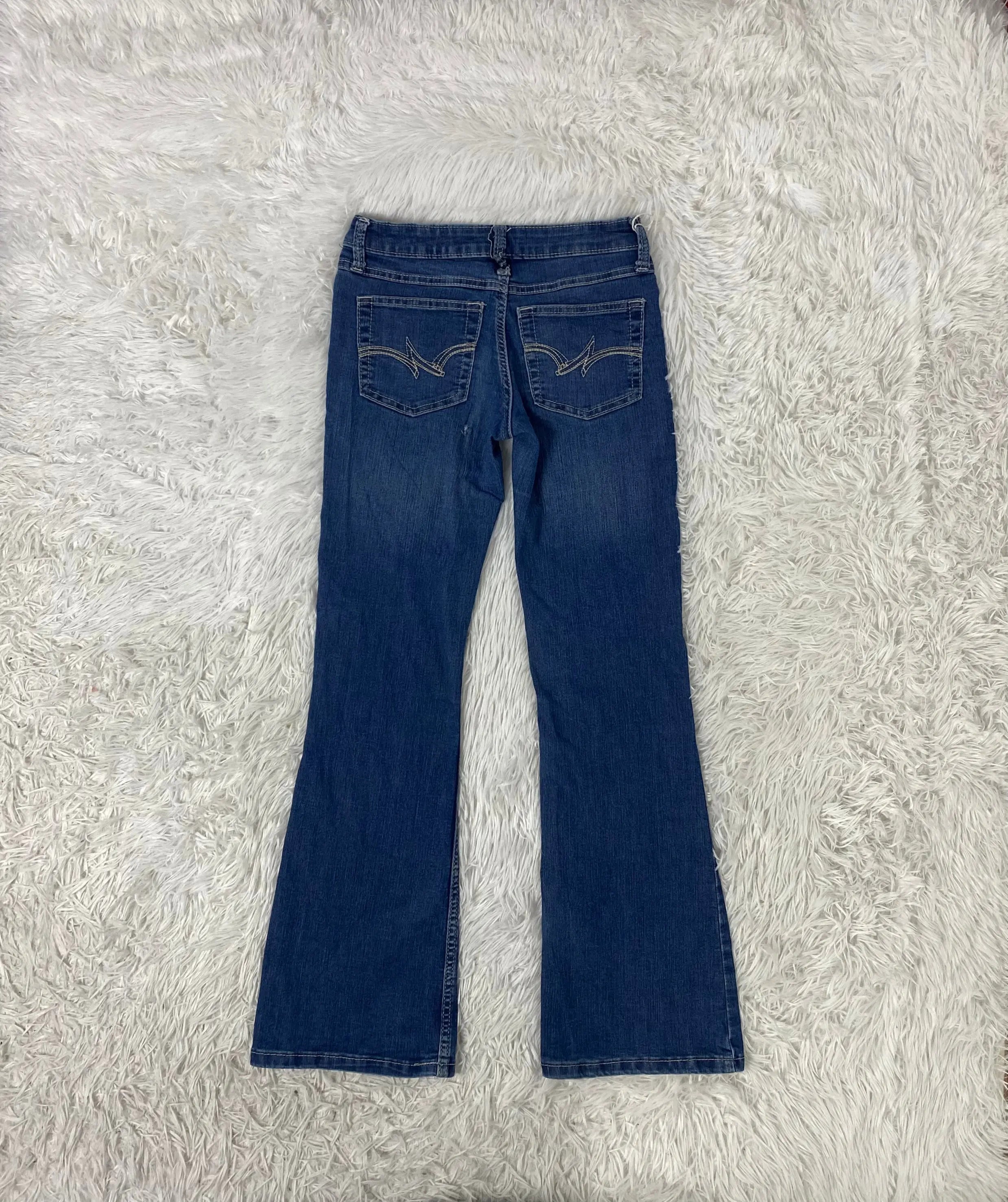 Embroidered Y2K Flared Denim Jeans (XS) yv.vintage