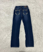 Embroidered Y2K Flared Denim Jeans (XS) yv.vintage