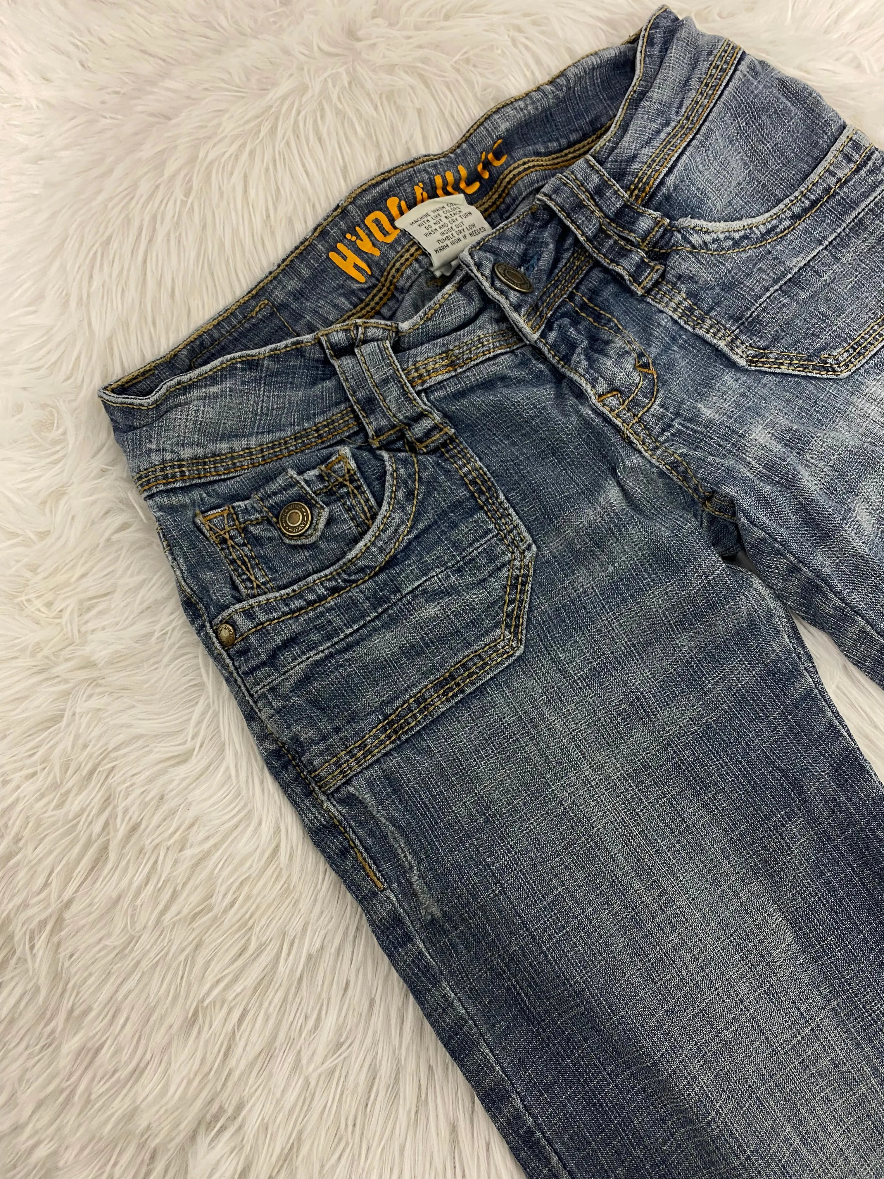 Embroidered Y2K Flared Denim Jeans (XS) yv.vintage