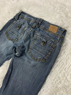 Embroidered Y2K Flared Denim Jeans (XS) yv.vintage