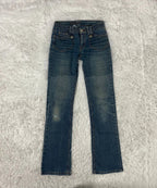 Embroidered Y2K Flared Denim Jeans (XS) yv.vintage