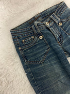 Embroidered Y2K Flared Denim Jeans (XS) yv.vintage
