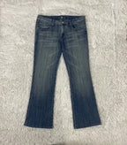 Embroidered Y2K Flared Denim Jeans (M) yv.vintage