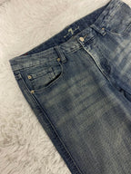 Embroidered Y2K Flared Denim Jeans (M) yv.vintage