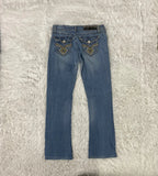 Embroidered Y2K Flared Denim Jeans (M) yv.vintage