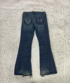 Embroidered Y2K Flared Denim Jeans (Grösse-M)
