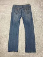 Embroidered Y2K Flared Denim Jeans (Grösse-M)