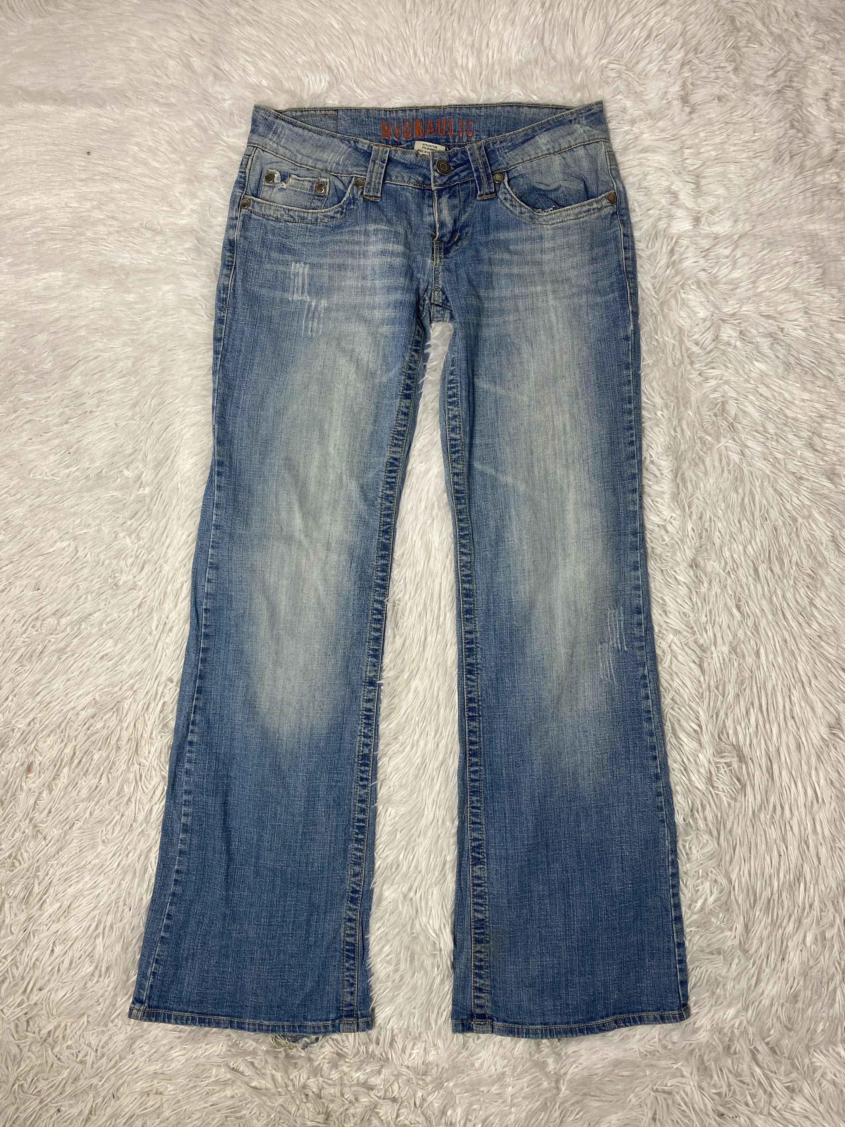Embroidered Y2K Flared Denim Jeans (Grösse-m)