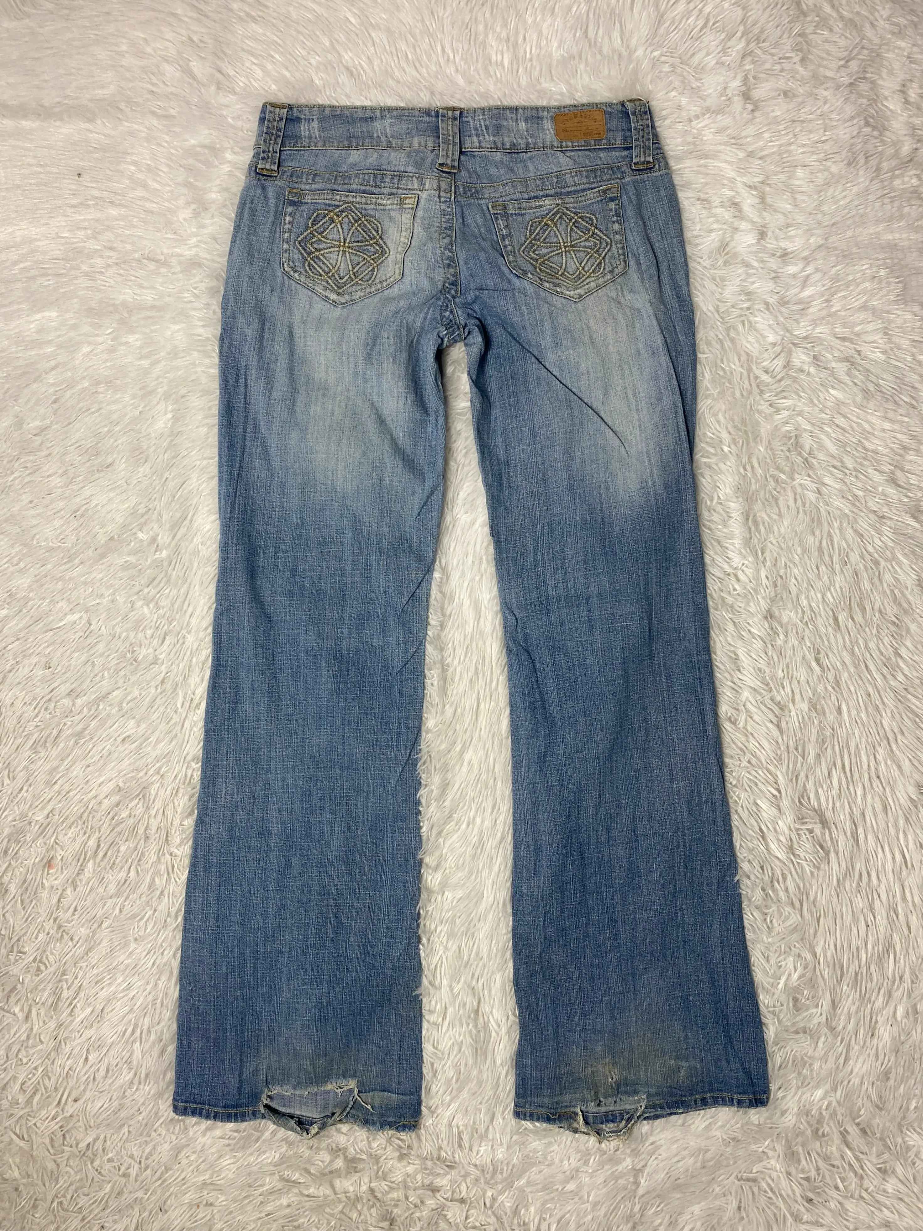 Embroidered Y2K Flared Denim Jeans (Grösse-m)