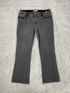 Embroidered Y2K Flared Denim Jeans (Grösse-M)