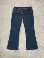Embroidered Y2K Flared Denim Jeans (Grösse-S)
